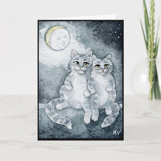 Carte de voeux Chats in Love (Devant)