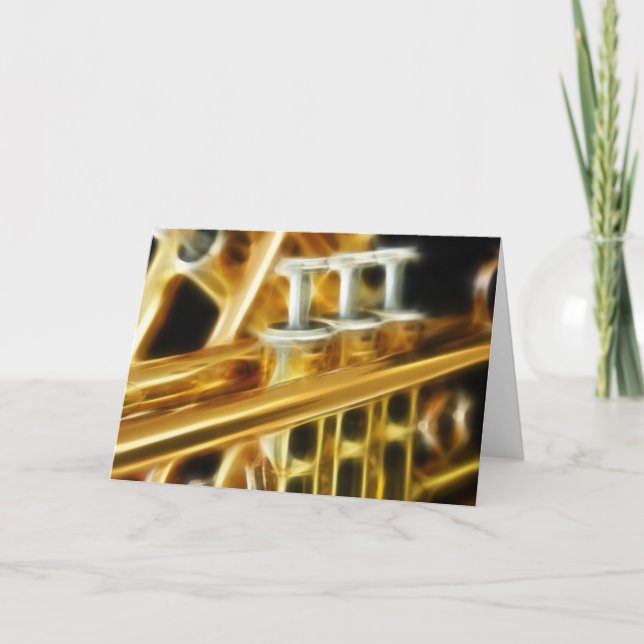 Carte de voeux chaude de trompette (Devant)