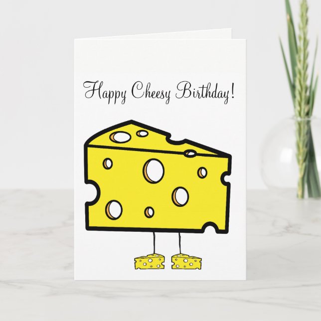 Carte de voeux Cheesy Joyeux anniversaire (Devant)