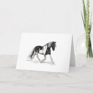Carte de voeux Cheval Tzigane Penser à vous