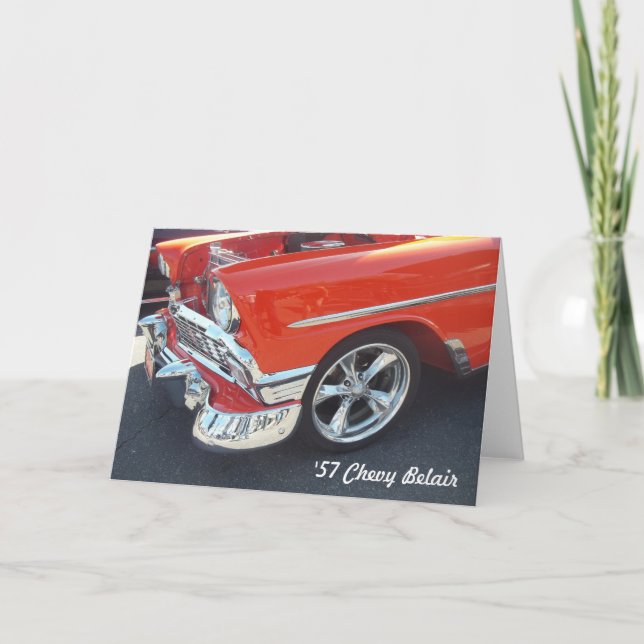 Carte de voeux Chevrolet Chevy Belair 1957 (Devant)