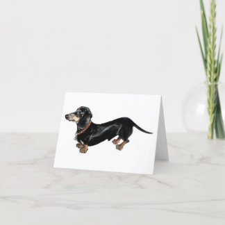 Carte de voeux 'chien long'