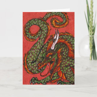 Carte de voeux chinoise de dragon