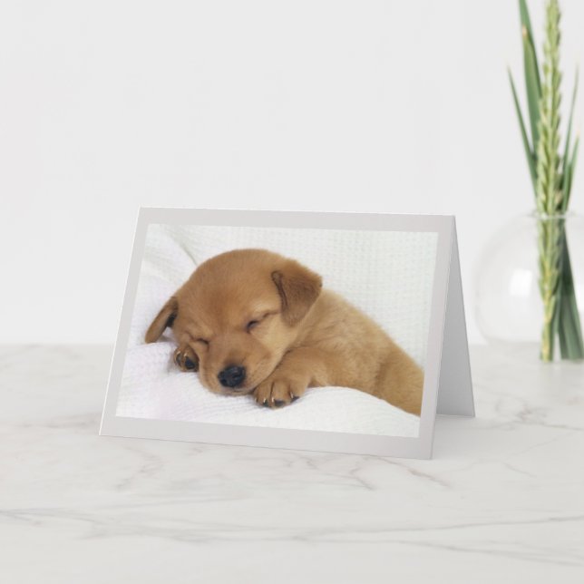 Carte de voeux - Chiot mignon (Devant)