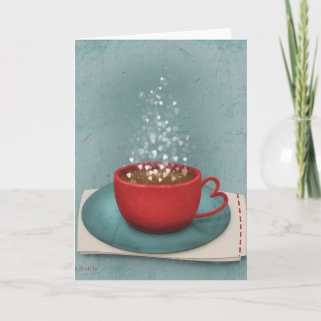 Carte de voeux chocolat chaud (Devant)