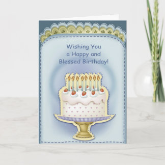 Carte de voeux chrétienne d'anniversaire