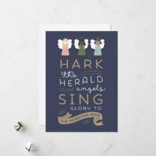 Carte de vœux chrétienne Hark the Herald Angels