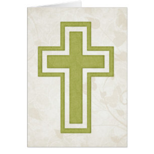Carte de vœux chrétienne vierge Green Cross 3