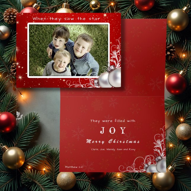 Carte de voeux Christian Christmas Big Photo (Créateur téléchargé)