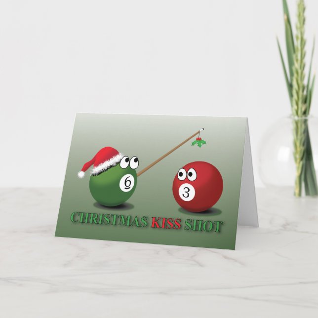 Carte de voeux Christmas Kiss Shot (Devant)