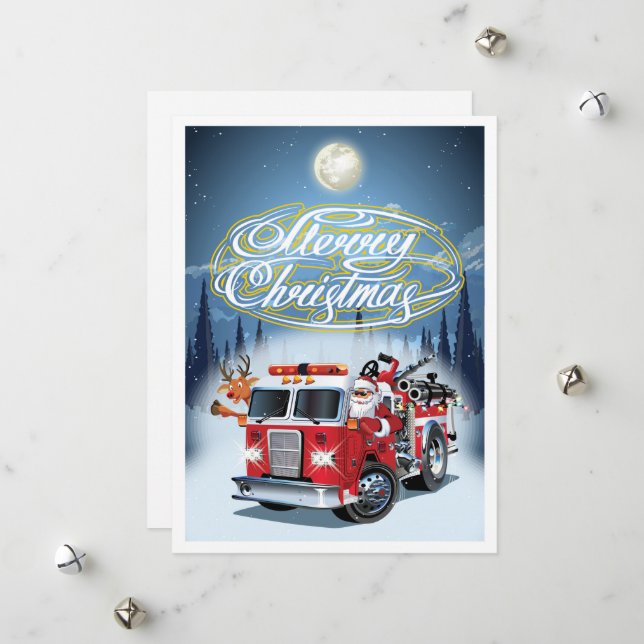 Carte de vœux Chrustmas (Devant/Arrière en situation)