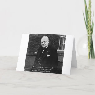 Carte de voeux Churchill "Succès jamais définitif"