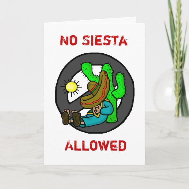 Carte de voeux Cinco de Mayo "Pas de sieste autori (Devant)