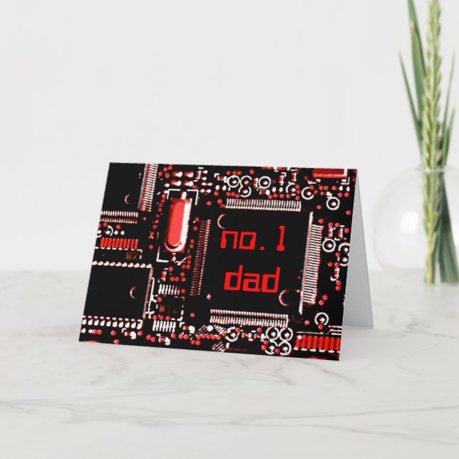 Carte de voeux Circuit Red 2 'no.1 dad' (Devant)