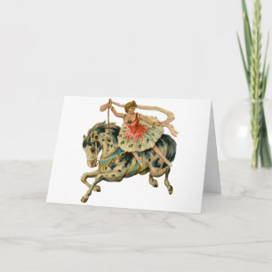 Carte de voeux Circus Horse and Dancer