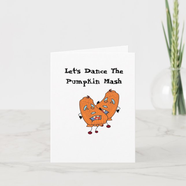 Carte de voeux : Citrouille dansant d'Halloween (Devant)