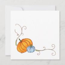 Carte de voeux Citrouille d'automne