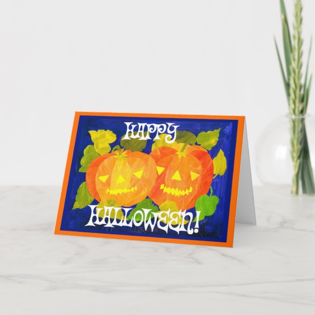 Carte de voeux Citrouille Halloween (Devant)