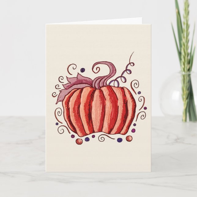 Carte de voeux Citrouille Lavender (Devant)