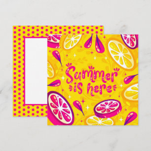 Carte de vœux Citrus Fruits d'Été