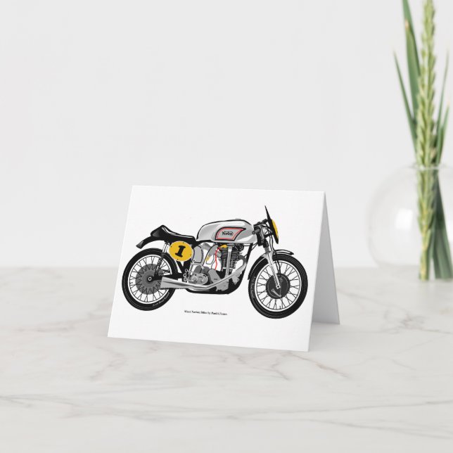 Carte de voeux classique de moto (Devant)