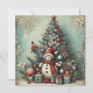 Carte de voeux classique de Noël Vintage