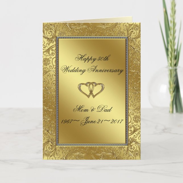 Carte de voeux classique des Mariages d'or (Devant)