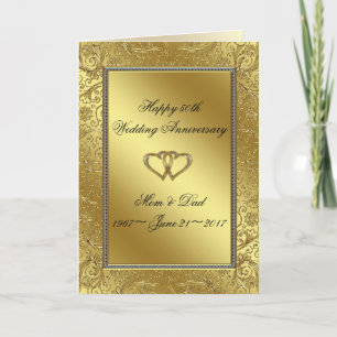 Carte de voeux classique des Mariages d'or