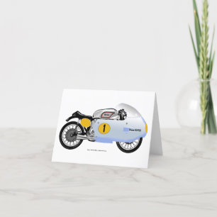 Carte de voeux classique pour moto.