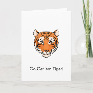 Carte de vœux classique thème "Allez les Tigres !"