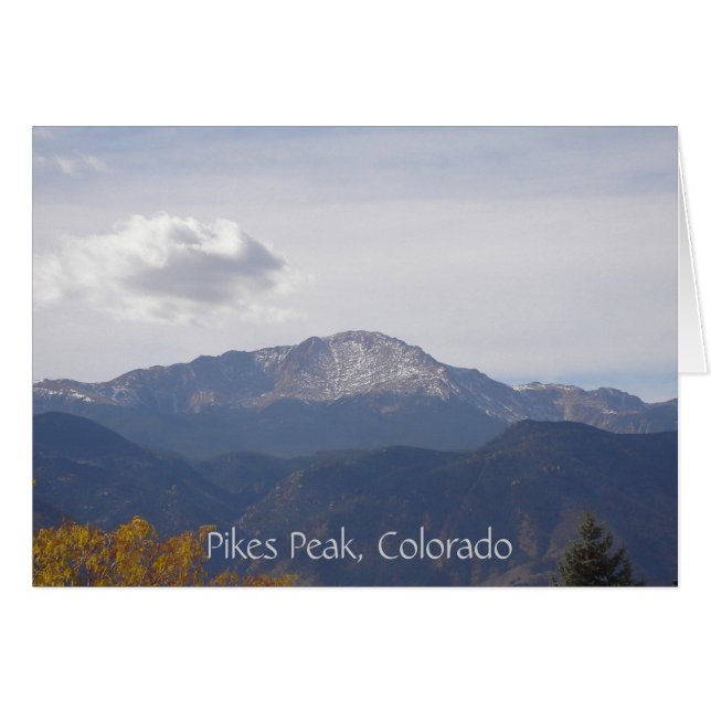 Carte de voeux Cloudy Pikes Peak (vide) (Devant horizontal)