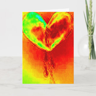 Carte de voeux Coeur cassé