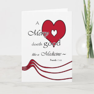 Carte de voeux Coeur d'amitié, Proverbes 17:22