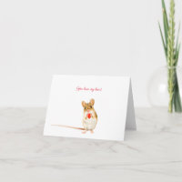 Carte de vœux Cœur de hamster