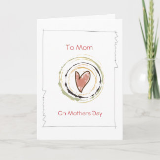 carte de voeux coeur journée mère