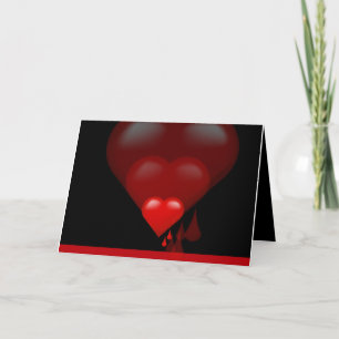 Carte de voeux Coeur Saignant
