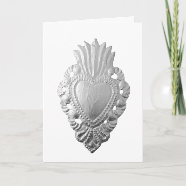 Carte de voeux coeur Silver Milagro (Devant)