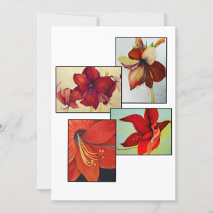 Carte de voeux Collage Amaryllis