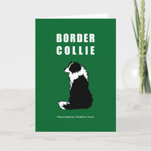 Carte de voeux Collie Bordure