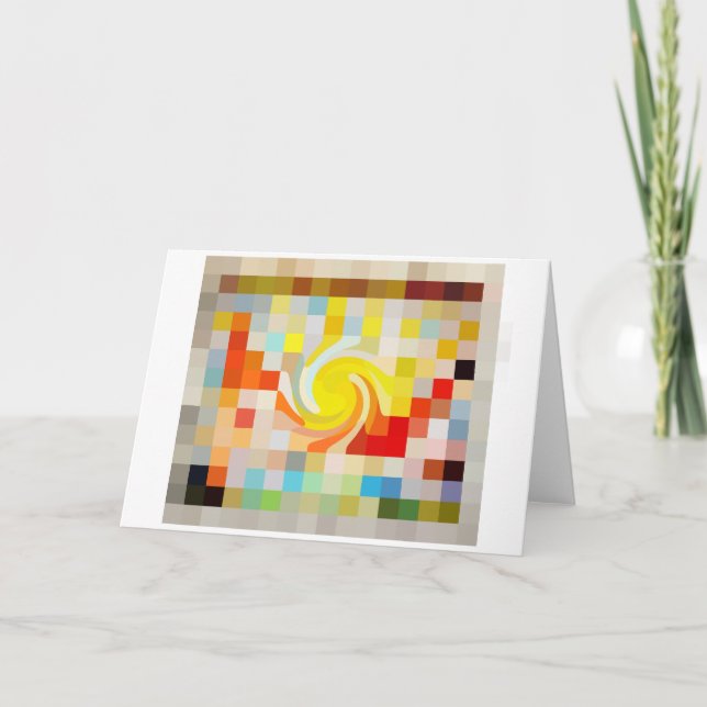Carte de voeux colorée (Devant)