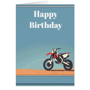 Carte de voeux Comic Dirt Bike Moderne