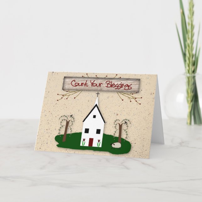Carte de vœux Comptez vos bénédictions (Devant)