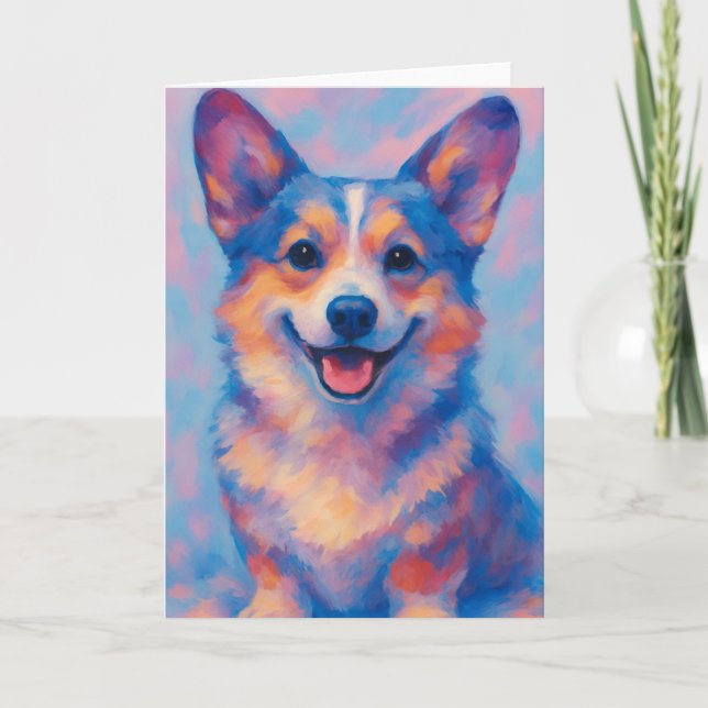 Carte de vœux Corgi (Devant)