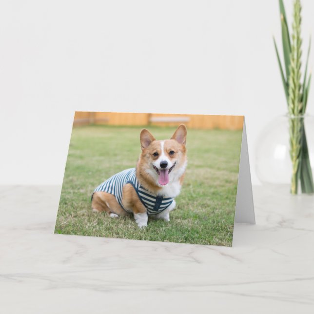 Carte de voeux Corgi (Devant)