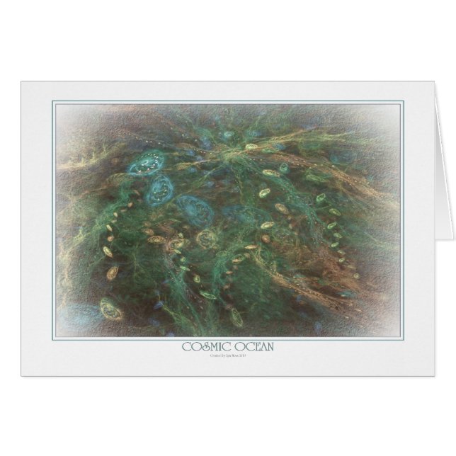 Carte de voeux Cosmic Ocean (Devant horizontal)