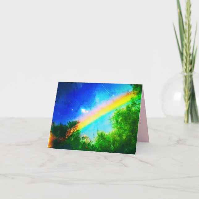 CARTE DE VOEUX COSMIQUE DE L'ARC-EN-CIEL VERDE (Devant)