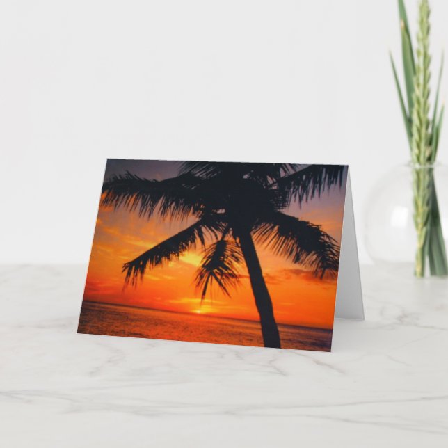 carte de voeux coucher de soleil (Devant)