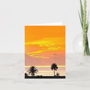 Carte de voeux Coucher de soleil des Bermudes