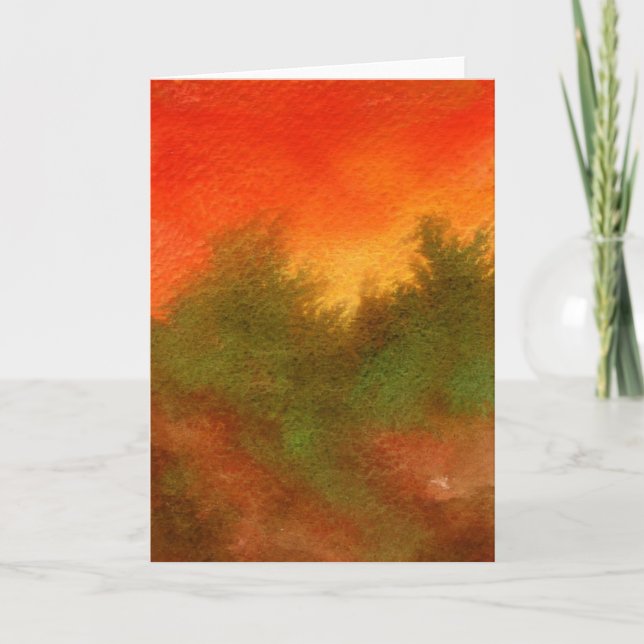 Carte de voeux "Coucher de soleil momaliste" (Devant)