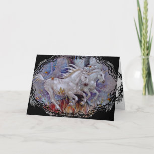 Carte de voeux - Cours d'automne Unicorn